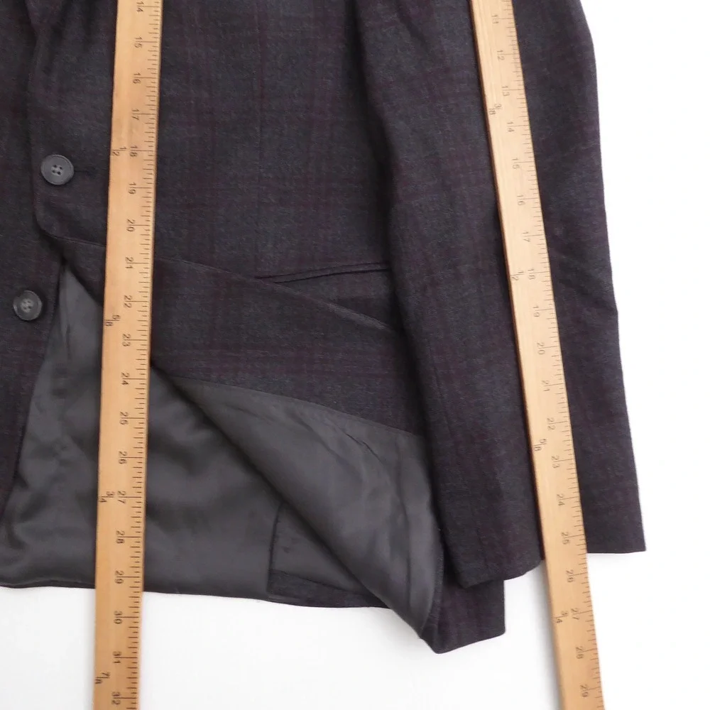 Calvin Klein Mens Blazer Jacket Grey Plaid Extreme Slim Fit 44R